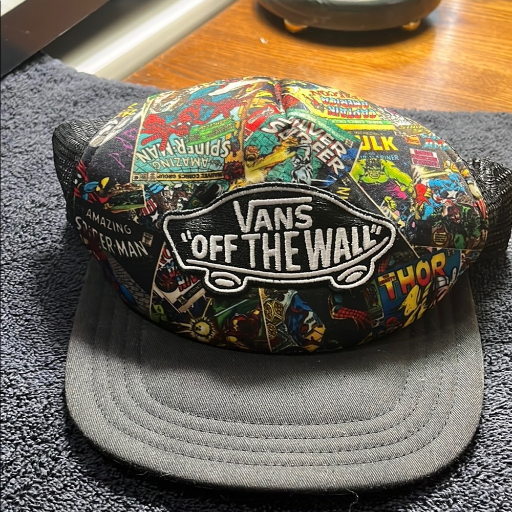 Vans Comic Print Hat with Black Brim